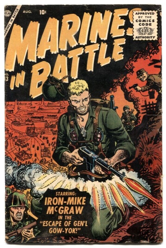 Marines In Battle #13 1956- IRON-MIKE MCGRAW- VG+