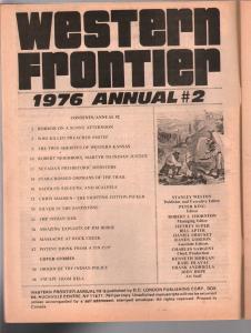 Western Frontier Annual #2 1976-Jim Bowie-Indian Police-pulp thrills-VF