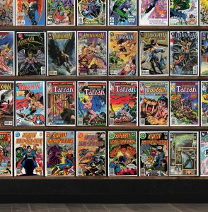 Huge Lot 150+ Comics with Hawkman, Hawkworld, Aquaman, Tarzan, Superboy & More!