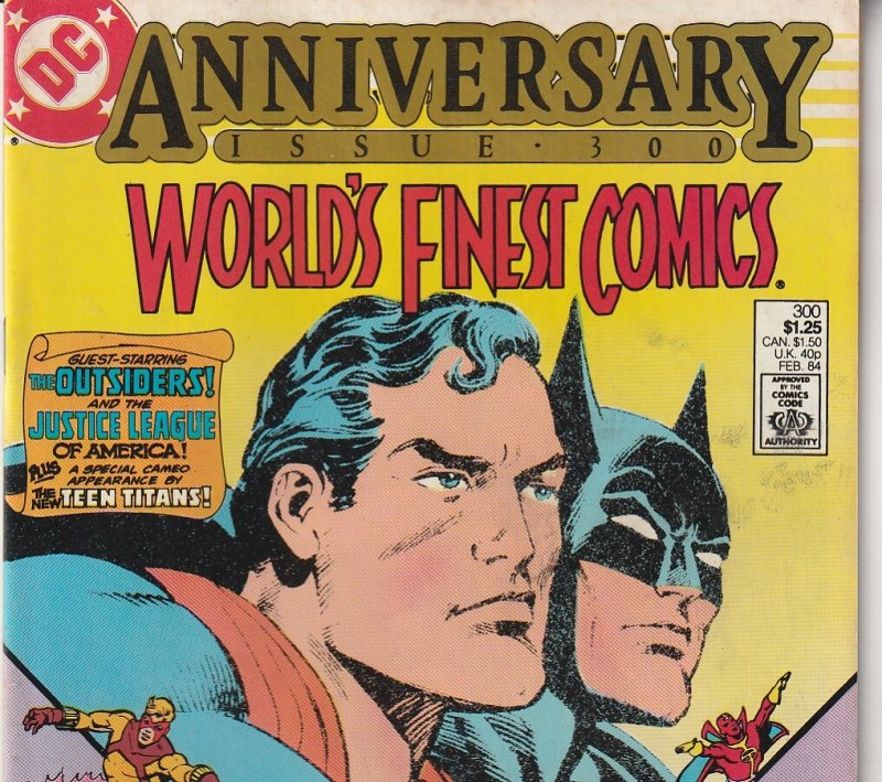 World’s Finest Comics # 300 The Justice League ad The Outsiders Unite !