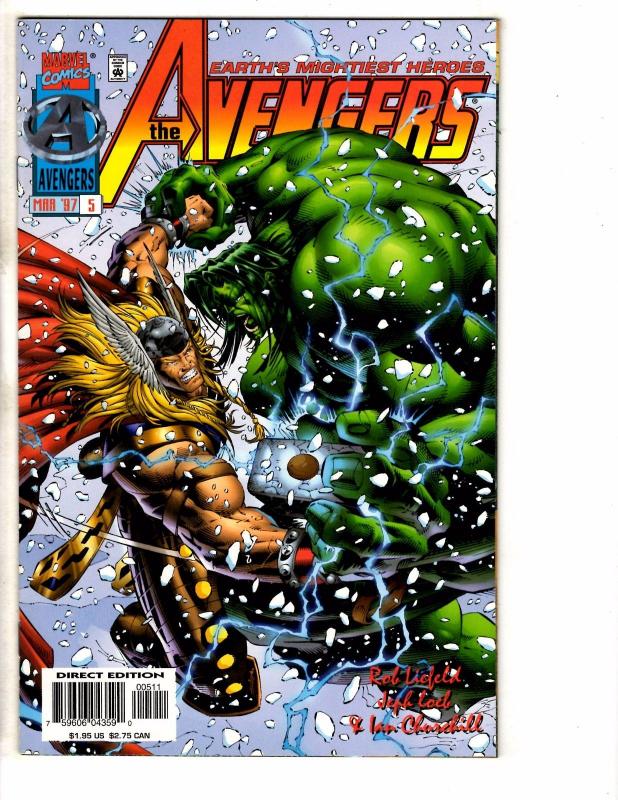 Lot Of 7 Avengers Marvel Comic Books # 1 2 3 4 5 6 7 Hulk Thor Iron Man GM5