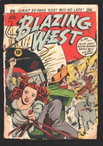 Blazing West #13 1950-ACG-Indians attack covered wagon on cover-Injun Jones-B...