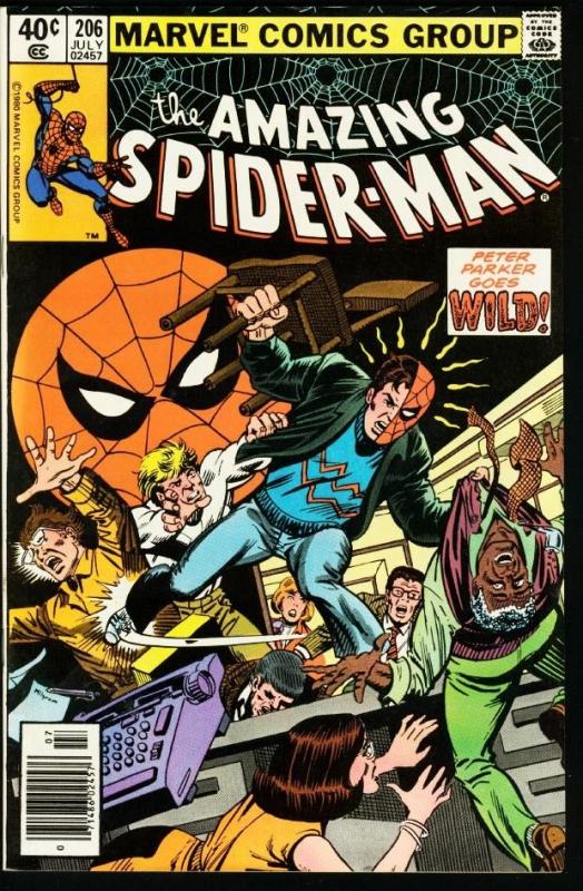 AMAZING SPIDER-MAN #206-1980-MARVEL-very fine VF