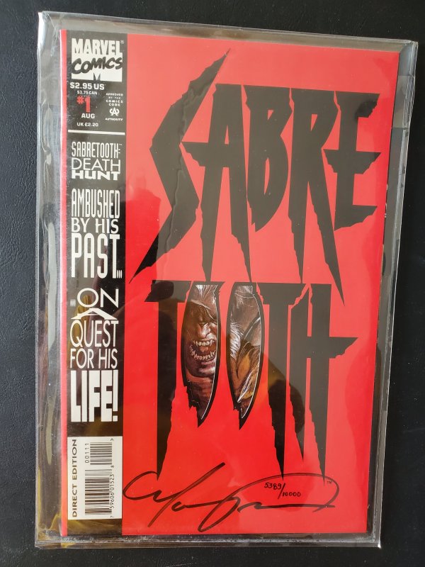 Sabretooth #1 (1993)  signed by artist Mark Texiera