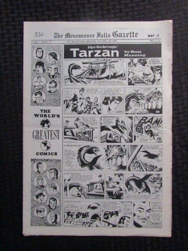 1972 May 15 MENOMONEE FALLS GAZETTE Comic Weekly #22 FN 6.0 Phantom Tarzan