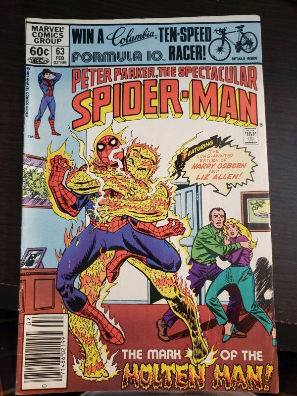 The Spectacular Spider-Man #63 Newsstand Edition (1982)