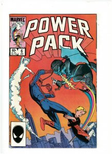 Power Pack #6 VF+ 8.5 Marvel Comics 1985 Spider-man app.
