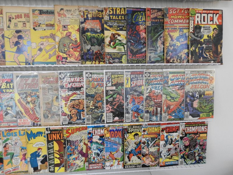 Huge 140+ Silver/Bronze Comics Low Grade Lot!! W/ Spider-Man, Hulk, + MORE