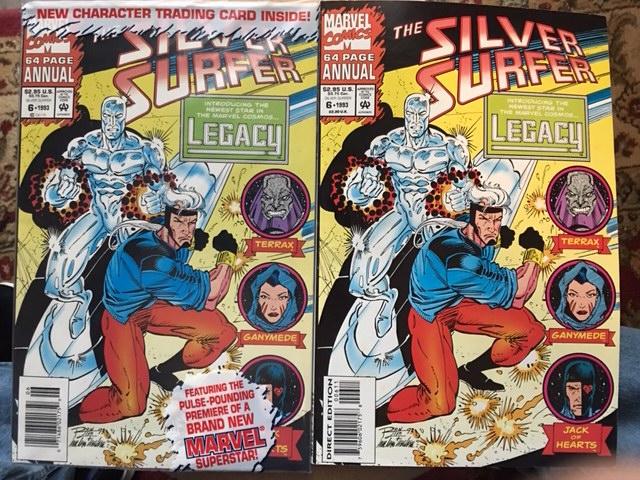 SILVER SURFER ANNUAL #6 NEWSSTAND VARIANT NM 1ST LEGACY! PLUS UNBAGGED READER