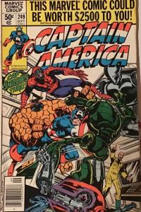 CAPTAIN AMERICA 1980 MARVEL #247-253!MOST ARE VERY FINE. 1-VERY GOOD.7 BOOK LOT