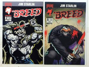 Breed Lot of 2 #2, 6 (1994) Malibu Comics 1st Print Comic Books