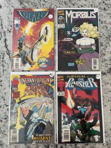 4 Marvel Comic Books Punisher 78 Origins 2 Morbius 13 Blaze 1 NM 1st Pr 18 J807