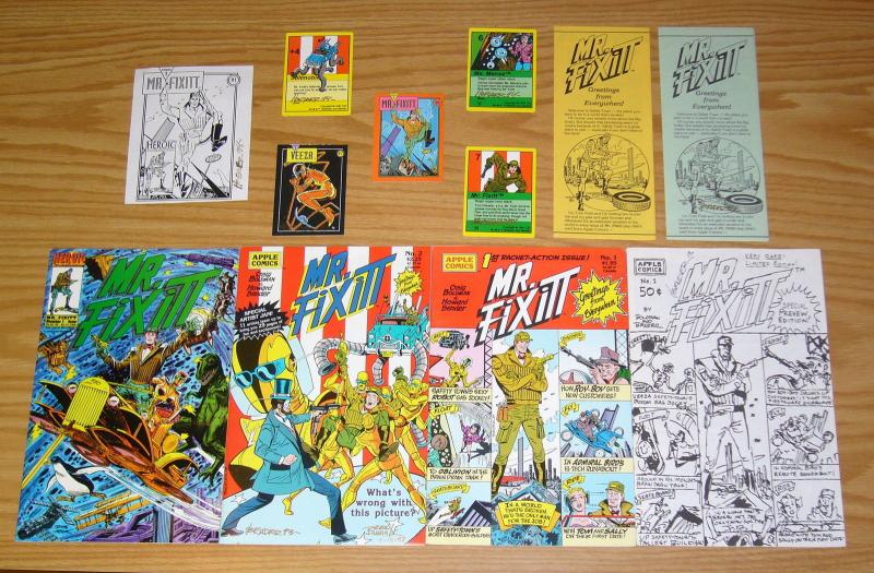 Mr. Fixitt #1-2 VF/NM complete series + vol. 2 #1 + preview + signed cards set