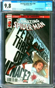 Amazing Spider-Man #789 CGC Graded 9.8 Mockingbird & Griffin appearance