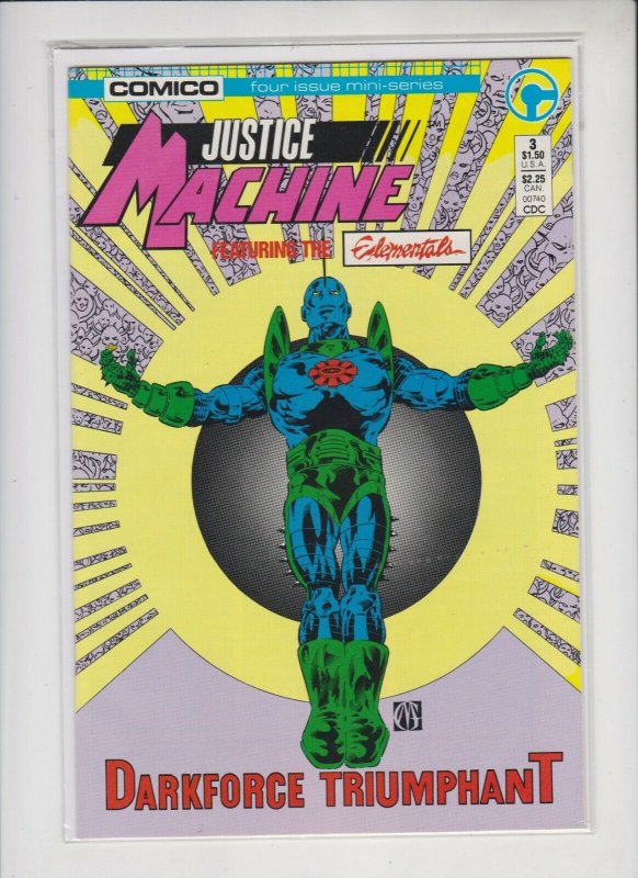 JUSTICE MACHINE FEATURING THE ELEMENTALS #3 COMICO / NEVER READ / HIGH
