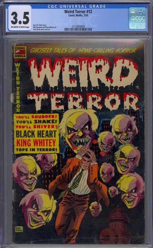 WEIRD TERROR #12 CGC 3.5 DON HECK PRE-CODE HORROR