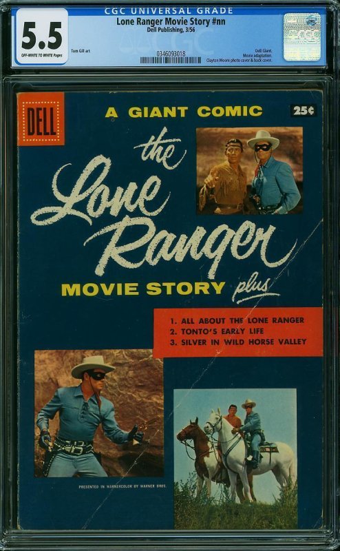 Lone Ranger Movie Story #1 (1956) CGC 5.5 FN-