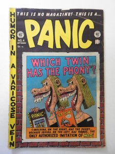 Panic #4 (1954) GD/VG  1 1/2 in spine split, centerfold detached bottom staple