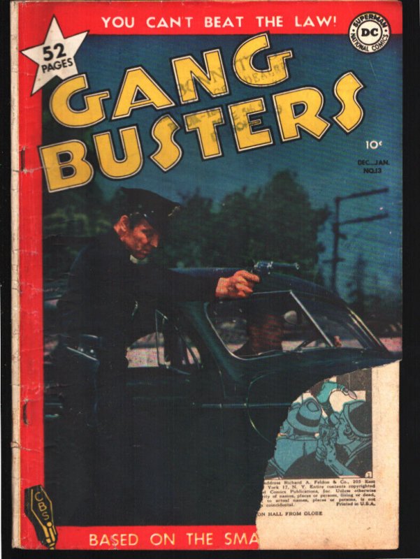 Gang Busters #13 1949- DC-Pyramid Pirates-Border Patrol-One page Green Arrow-...