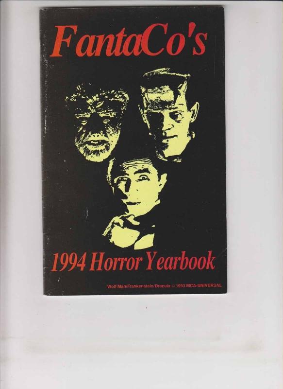 Fantaco Horror Yearbook 1994 FN wolf man - frankenstein - dracula - universal