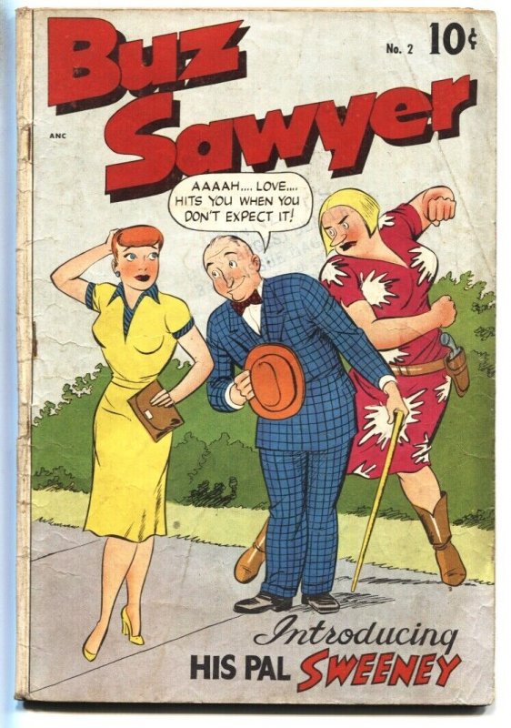 Buz Sawyer #2 1948- 1st Rosco Sweeney- Golden Age VG