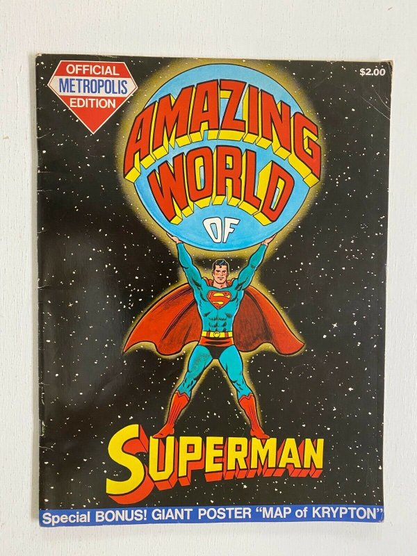 Amazing World of Superman #1 with attached map DC Treasury 4.0 VG (1973) 
