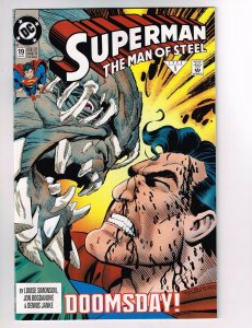 Superman Man of Steel #18 & 19 Set (1993) Great Doomsday Cover (9.2) WH