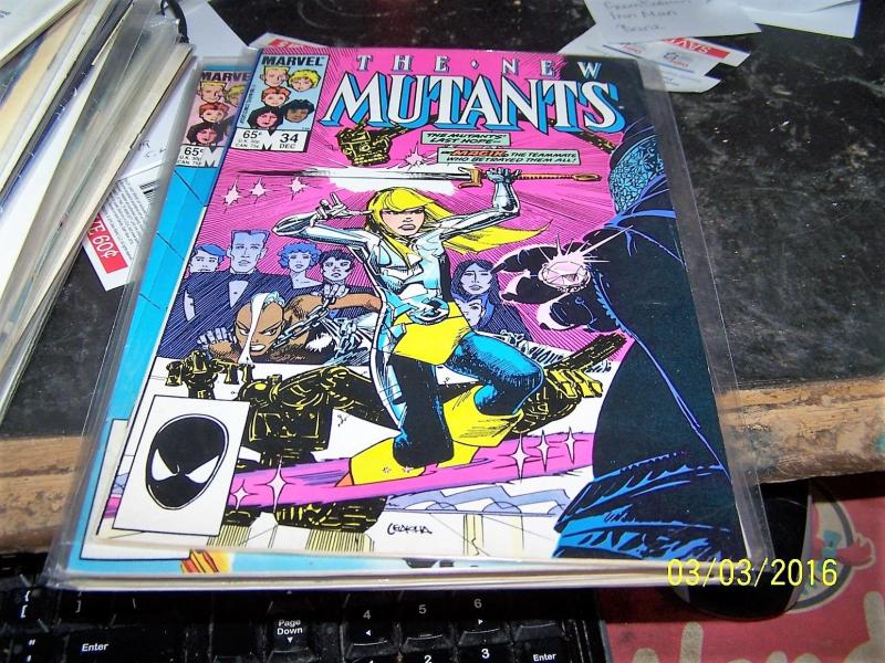 NEW MUTANTS  COMIC # 34   marvel   X MEN magik limbo