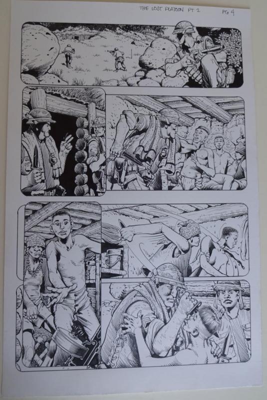 DON LOMAX Original Art, Vietnam Journal #8 pg 4, Brain Dead Horror, Caliber,2011