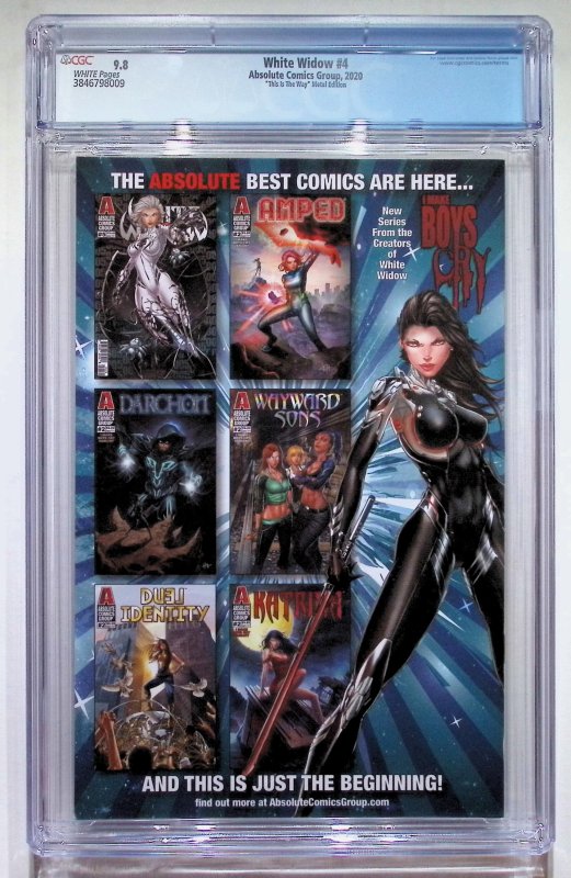 White Widow #4 (2020) CGC 9.8
