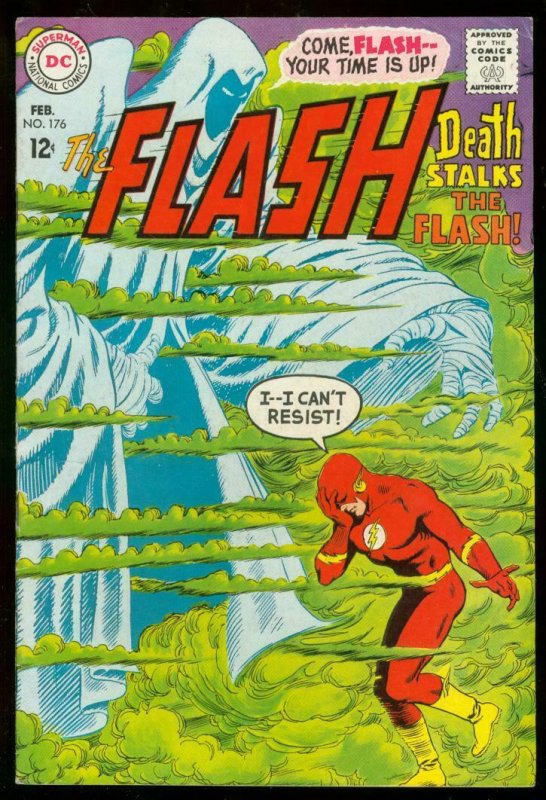 THE FLASH #176 1968-DC COMICS-WILD COVER-DEATH ISSUE FN+