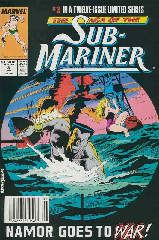 Saga of the Sub-Mariner #3 (Newsstand) FN; Marvel | save on shipping - details i