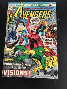 The Avengers #113 (1973) Scarlet Witch and Vision cover! VF/NM C’ville CERT!