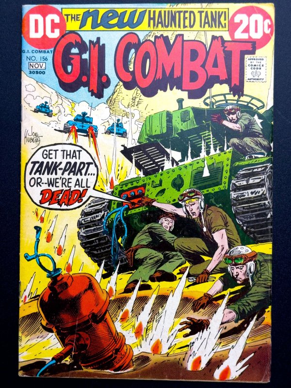 G.I. Combat #156 (1972) - [KEY] 1st App of the New Haunted Tank - FN/VF