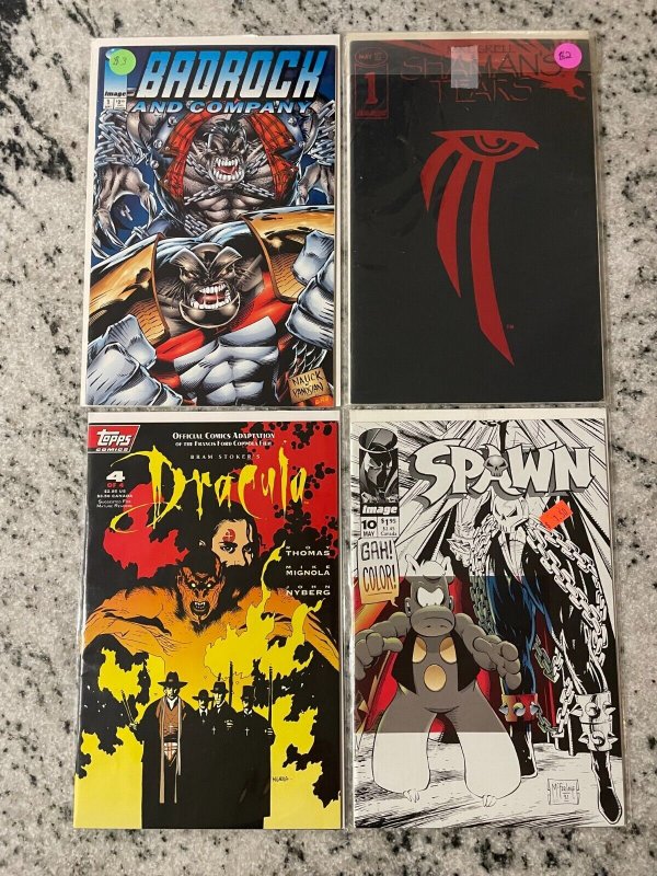 4 Comics Spawn #10 Dracula #4 Shaman's Tears #1 Badrock #1 NM 1st Prints 40 J801 