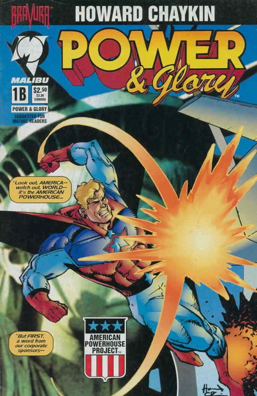 Power And Glory #1B VF/NM; Malibu | Howard Chaykin - we combine shipping 