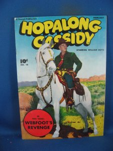 HOPALONG CASSIDY 16 VF- PHOTO CVR WESTERN FAWCETT 1948