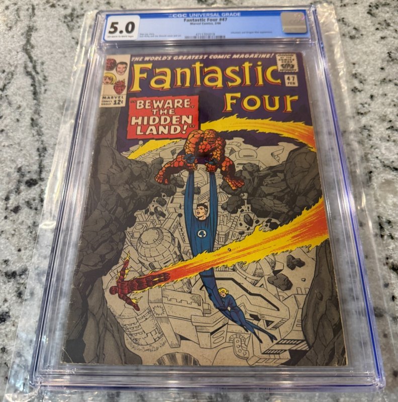 Fantastic Four # 47 CGC Graded 5.0 Marvel Comic Book 1966 Stan Lee J. Kirby JH33