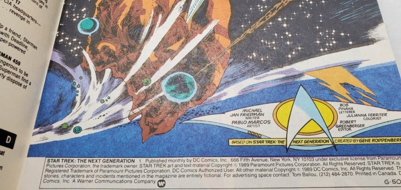 Star Trek The Next Generation #1 (1989) **Key Issue** NM