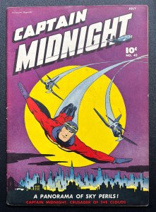 Captain Midnight #42 (1946) Golden Age! War Cover