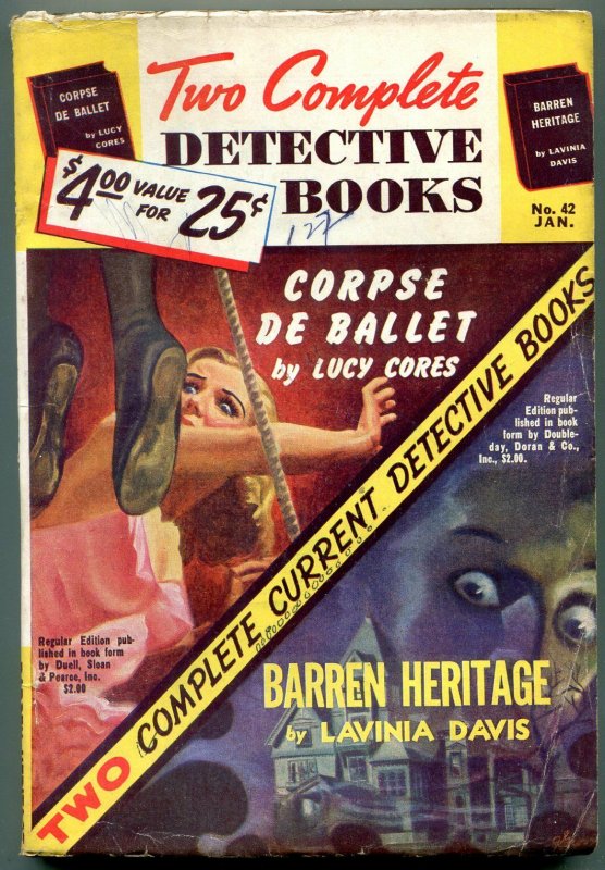 Two Complete Detective Books January 1947- Corpse de Ballet VG/F