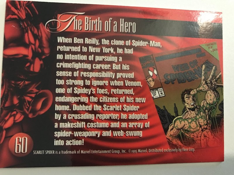 SCARLET SPIDER #60 card : Marvel Annual 1995 Flair; NM/M; base, Spider-Man