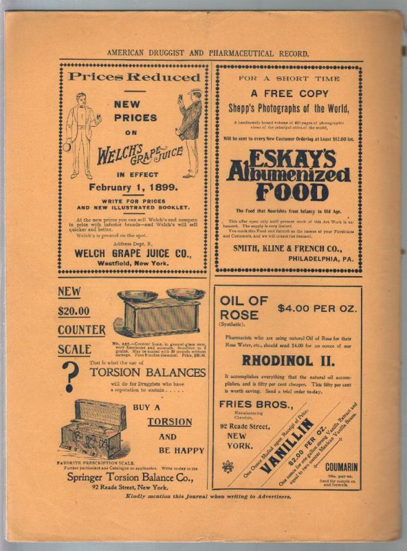 American Druggist 2/25/1899-drug store info-Heroin-drug world news-VG