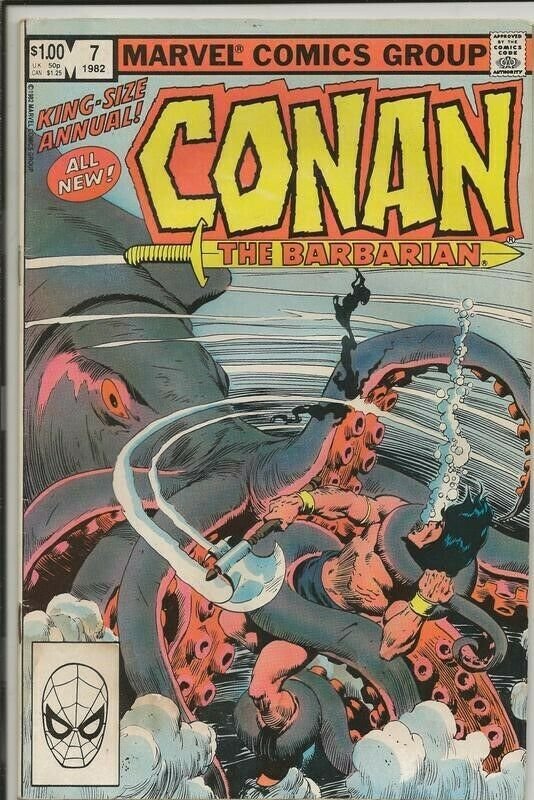 Conan Annual #7 ORIGINAL Vintage 1982 Marvel Comics