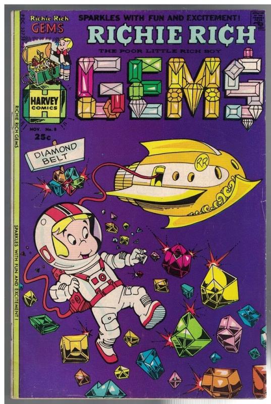 RICHIE RICH GEMS (1974-1982) 8 VG-F Nov. 1975