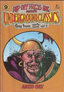 Underground Classics #9 FN ; Rip Off | Greg Irons Early Work 2