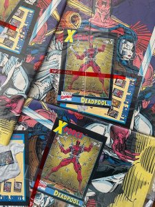 X-Force #1 Bagged Variant Deadpool cards (1991) LOT 4 copies