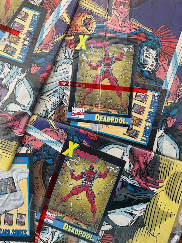 X-Force #1 Bagged Variant Deadpool cards (1991) LOT 4 copies