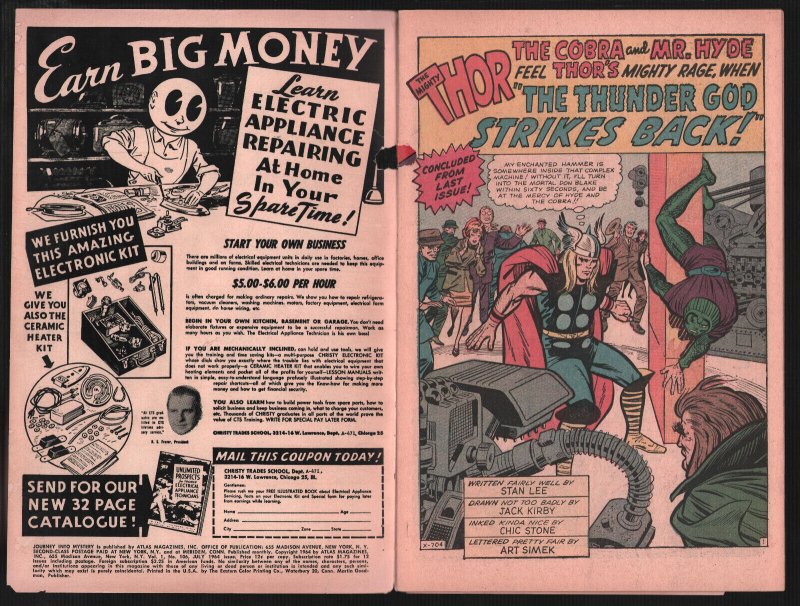 Journey Into Mystery #106 (GD) The Thunder God Strikes Back - 1964