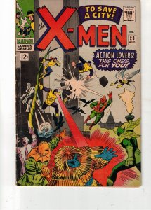 The X-Men #23 (1966) FN/VF (PRICE DROP!) Appearance Count Nefaria! Cvill CERTIF!